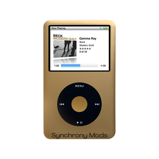 iPod Classic 7 Gen mejorado, color Oro.