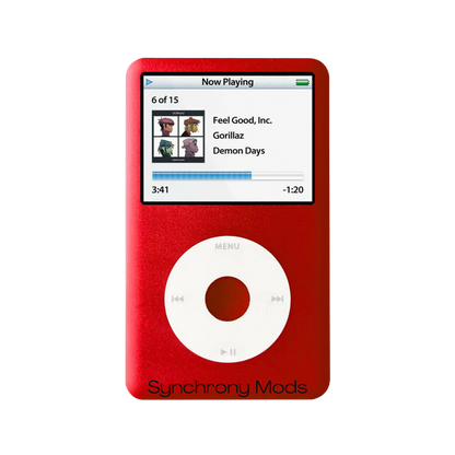 iPod Classic 7 Gen mejorado, color Rojo.