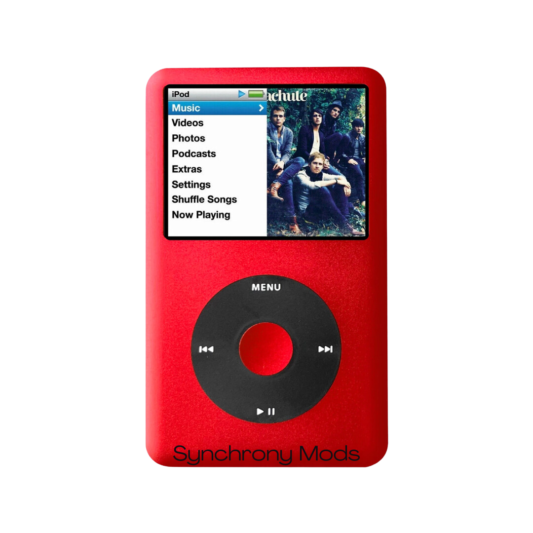 iPod Classic 7 Gen mejorado, color Rojo.