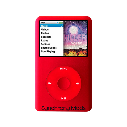 iPod Classic 7 Gen mejorado, color Rojo.